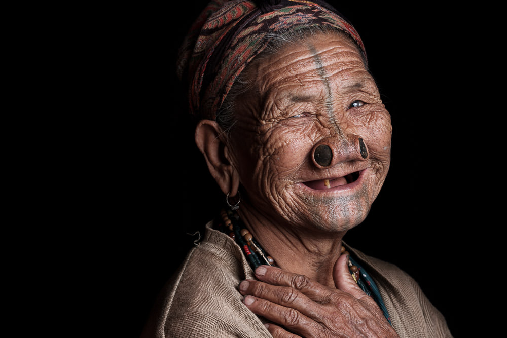 Apatani Tattoo-Faced Woman Tanyang Jayo