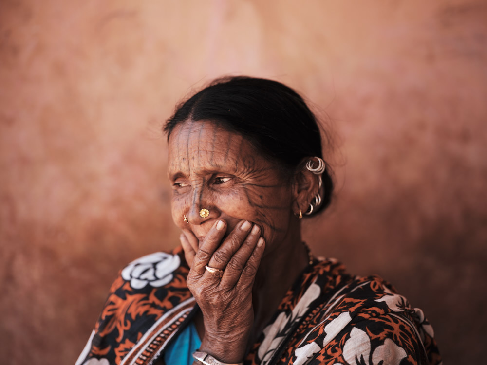 Kui (Kutia Kondh) Woman with Facial Tattoo, Odisha, India
