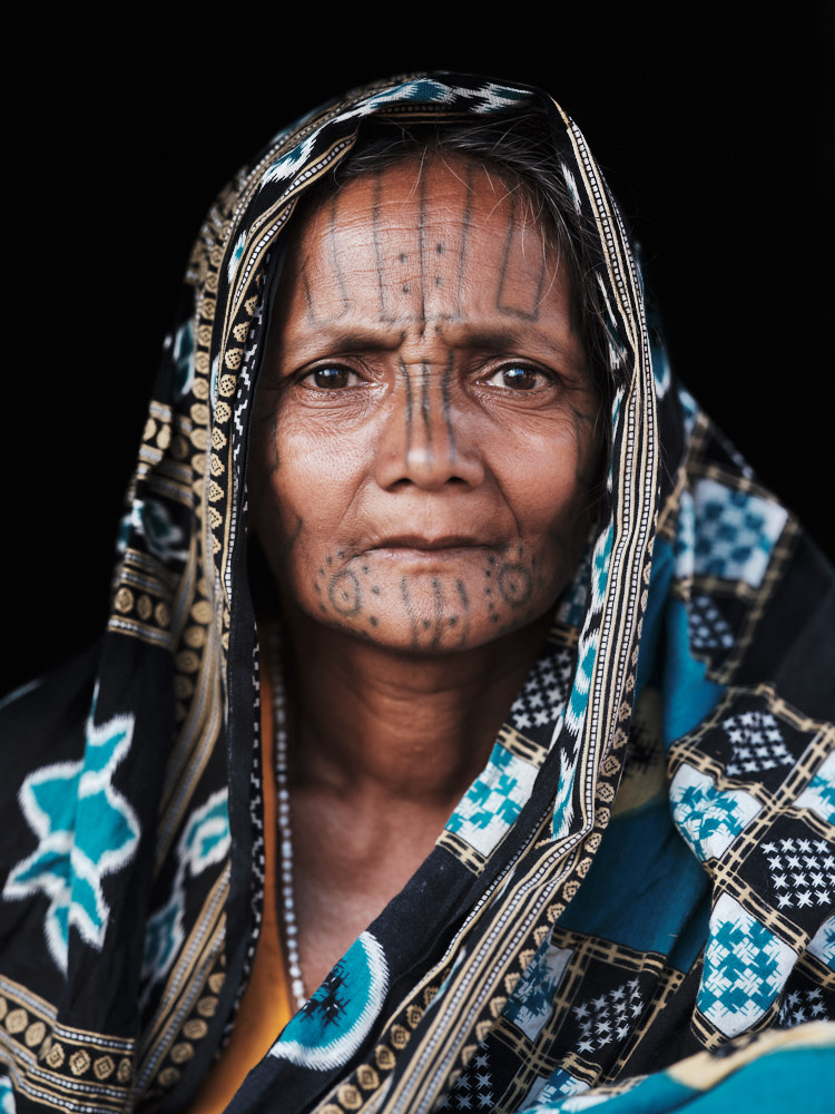 Kui (Kutia Kondh) Woman with Facial Tattoo, Odisha, India