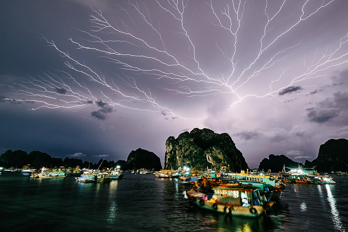Lightning Storm, Ha Long City, Vietnam