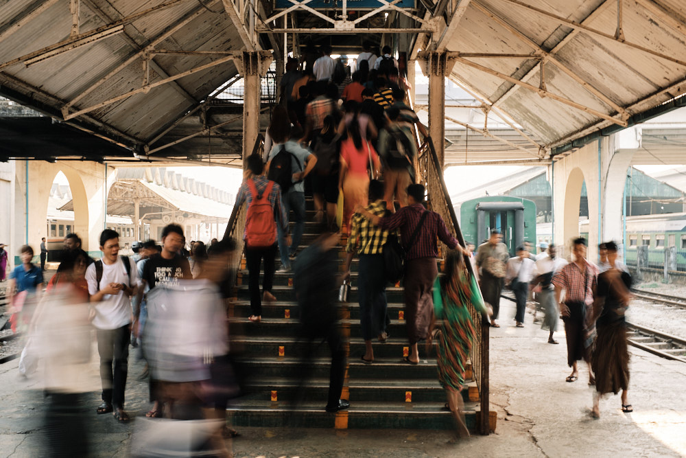 Circular Line Passengers - Yangon Station